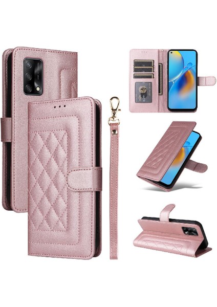 Oppo F19 Basit Iş Darbeye Dayanıklı Cüzdan Deri Kılıf Için Flip Case (Yurt Dışından)