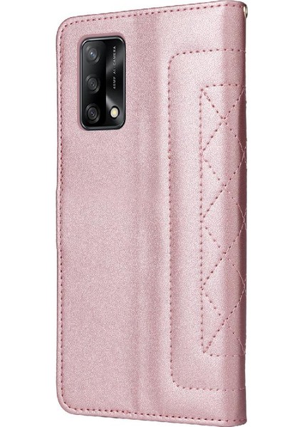 Oppo F19 Basit Iş Darbeye Dayanıklı Cüzdan Deri Kılıf Için Flip Case (Yurt Dışından)