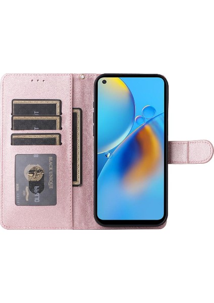 Oppo F19 Basit Iş Darbeye Dayanıklı Cüzdan Deri Kılıf Için Flip Case (Yurt Dışından)