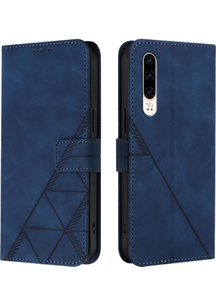 Huawei P30 Kredi Kartı Tutucu Flip Folio Kitap Koruyucu Cüzdan Için Kılıf (Yurt Dışından)
