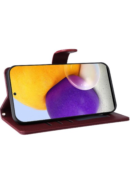 Samsung Galaxy A72 Cüzdan Basit Iş Deri Kılıf Flip Case Için Flip Case (Yurt Dışından) modelleri