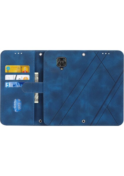 Xiaomi Redmi Not 10 Lite Için Pu Deri Kayış Kickstand Durumda Tam (Yurt Dışından)