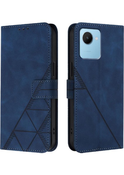 Realme C30 4G/C30S Flip Folio Kitap Koruyucu Pu Deri Kredi (Yurt Dışından)