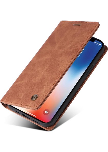Iphone x / Xs Flip Kapak Cüzdan Darbeye Basit Iş Durum (Yurt Dışından)
