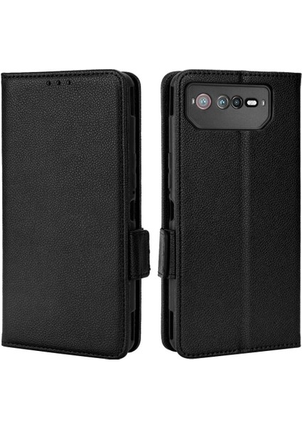 Asus Rog Telefon 6 Için Kılıf Yan Toka Pu Deri Kart Yuvaları Tutucu Cüzdan (Yurt Dışından)