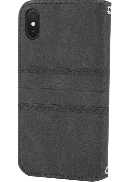 Iphone Xs Max Kickstand Cüzdan Kılıf Darbeye Koruyucu Için Flip Case (Yurt Dışından)