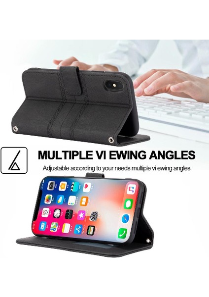 Iphone Xs Max Kickstand Cüzdan Kılıf Darbeye Koruyucu Için Flip Case (Yurt Dışından)