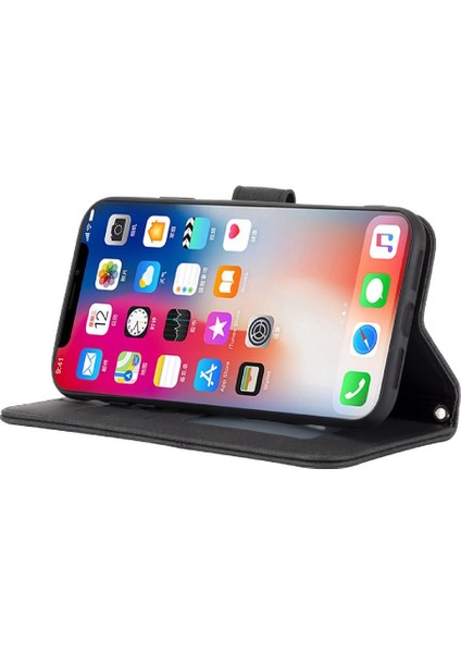 Iphone Xs Max Kickstand Cüzdan Kılıf Darbeye Koruyucu Için Flip Case (Yurt Dışından)