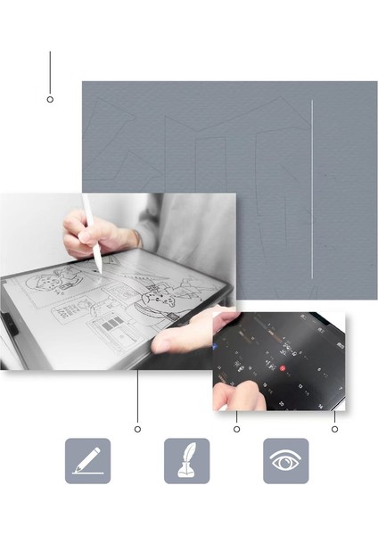 Samsung Galaxy Tab A8 10.5 SM-X200 (2021) Uyumlu Kağıt Hisli Mat Davin Paper Like Tablet Ekran Koruyucu