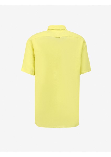Slim Fit Düğmeli Yaka Sarı Erkek Gömlek MW0MW35207 fiyatları