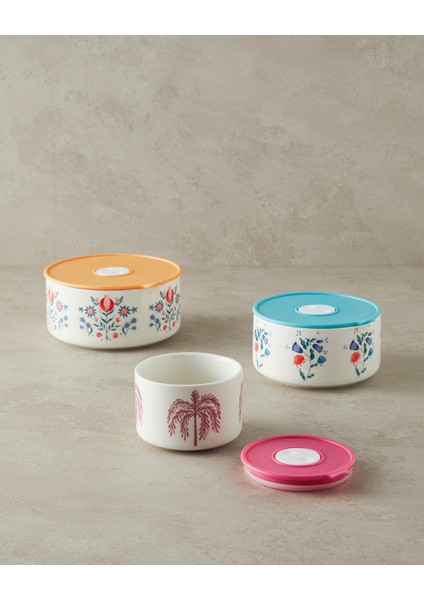 English Home Carnical Posy New Bone China Saklama Kabı Mavi