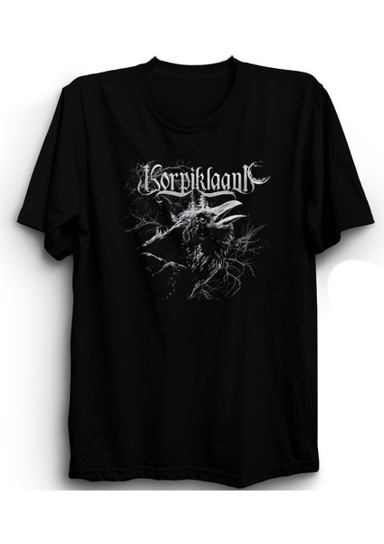 Korpiklaani, Crow, Rock Metal Müzik Grubu Baskılı, %100 Pamuk Tişört