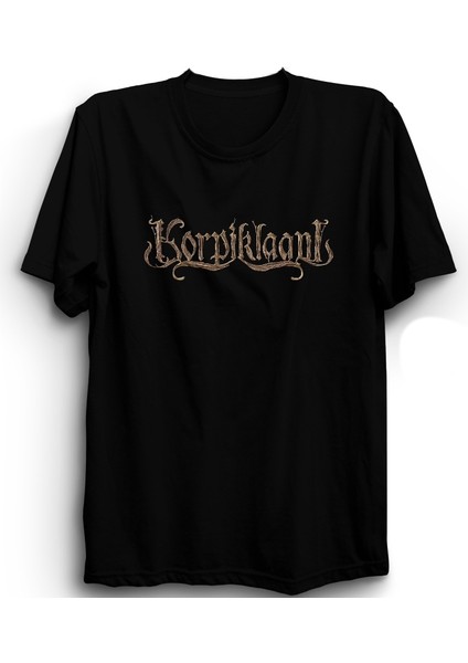 Korpiklaani, Wood Logo, Rock Metal Müzik Grubu Baskılı, %100 Pamuk Tişört