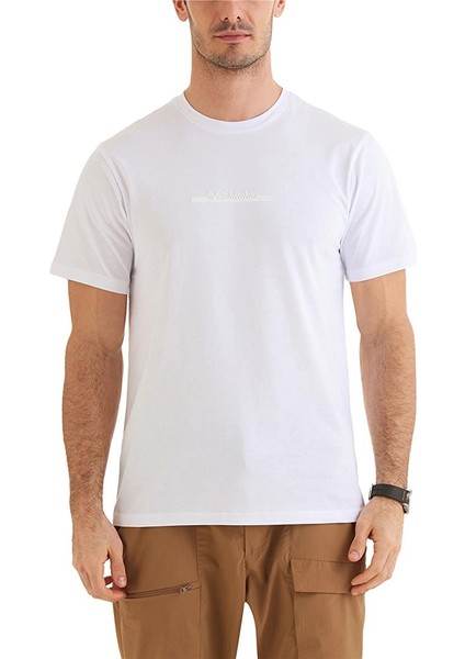 Csc M Bar Split Graphic Ss Tee Beyaz Erkek T-Shirt