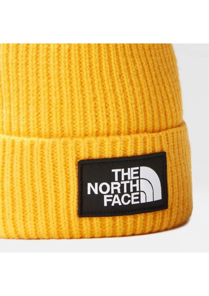 TNF Logo Box Cuffed Sarı Bere