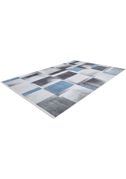 Gri Yolluk Dijital Baskılı Makinede Yıkanabilir Kaymaz Taban Saçaklı Halı HA339 indirimleri