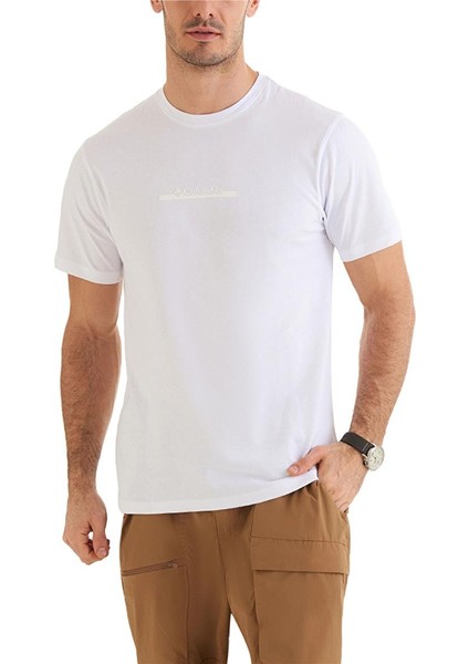 Csc M Bar Split Graphic Ss Tee Beyaz Erkek T-Shirt
