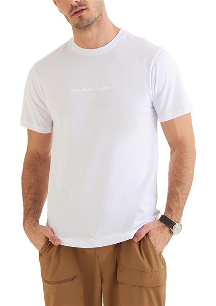 Csc M Bar Split Graphic Ss Tee Beyaz Erkek T-Shirt