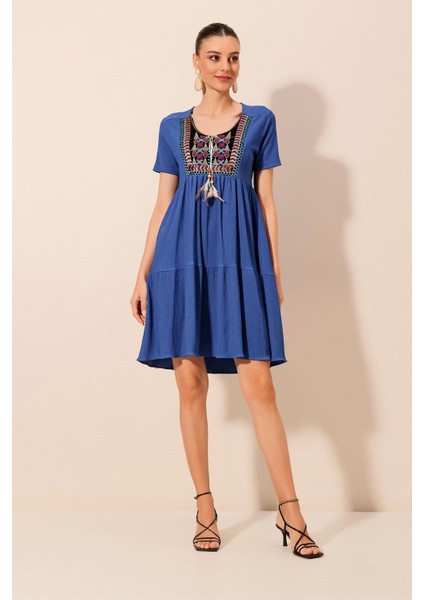 2429 Nakışlı Örme Elbise - Saks fiyatları