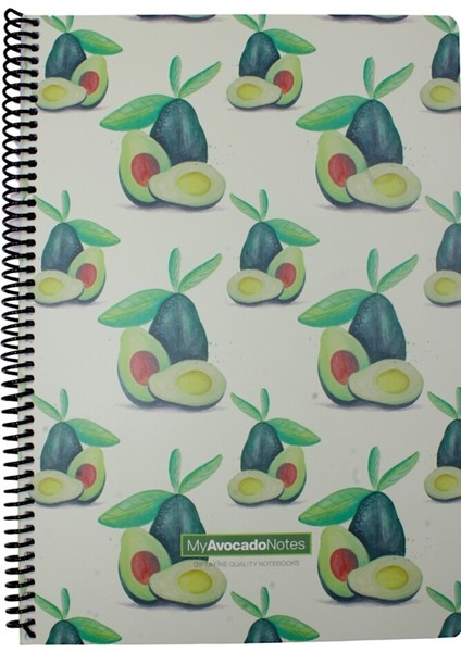 A4 Avocado 80 Yaprak Çizgili Spiralli Karton Kapak Defter Avocado 3 Lü 5819