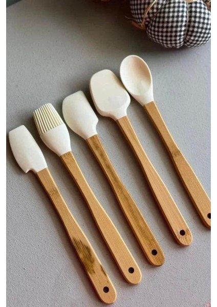 MEN899 Krem Silikon Spatula Seti 5 Li