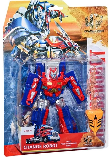 Change Robot Değişen Robot Transformers Araba Sarı 15 cm