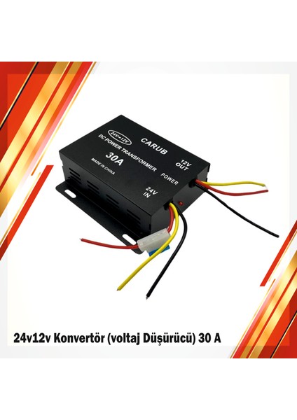 Cabbaroğlu Ticaret 24V12V Konvertör (Voltaj Düşürücü) 30 A