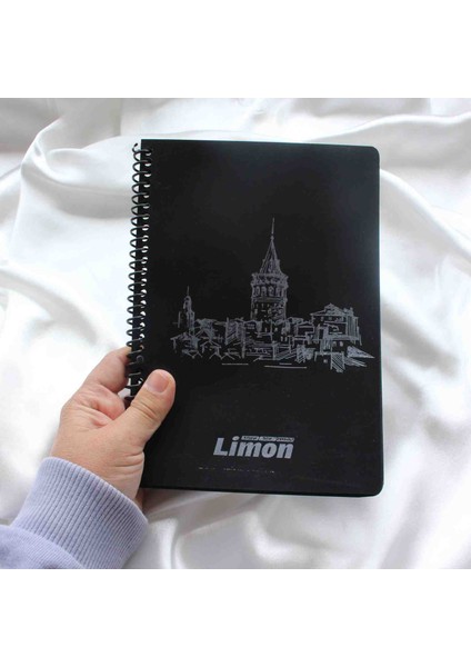 Iki Adet Siyah Sayfalı Defter 14X20 cm Spiralli 30 Yaprak