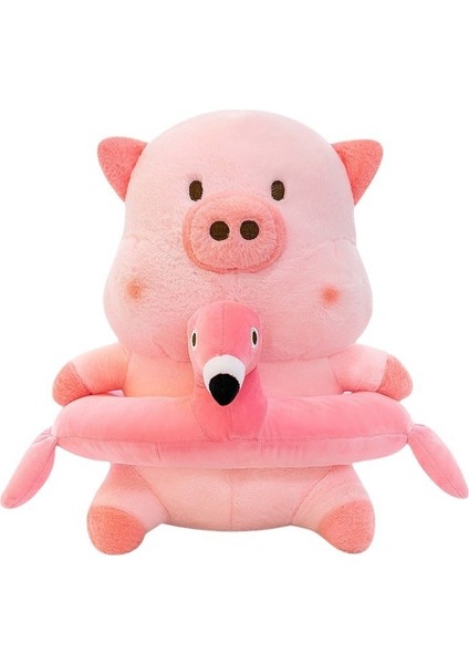 35CM Yeni Krem ​​domuz Peluş Oyuncak Yüzme Simidi Kumaş Bebek Bebek Kız Kalp Yastık (Yurt Dışından)
