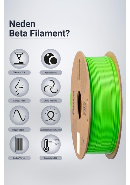 PLA+ Filament Neon Green modelleri