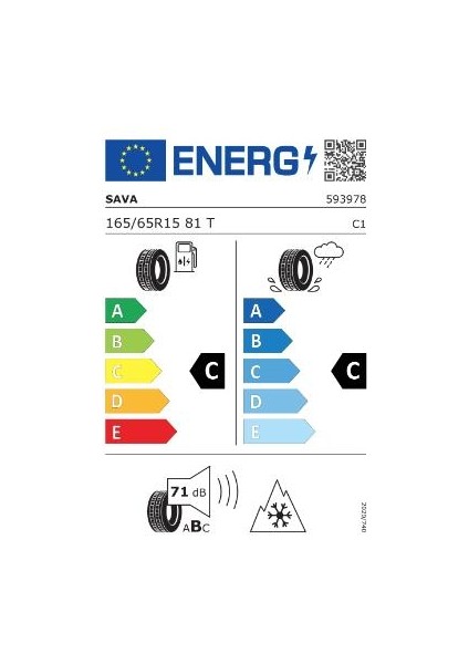 165/65 R15 81T All Weather Oto Dört Mevsim Lastiği ( Üretim Yılı: 2024 ) fiyatları