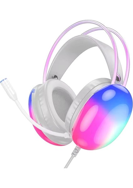 W109 USB Aux Rgb Gaming 50 mm 2m Kablolu Kulaklık
