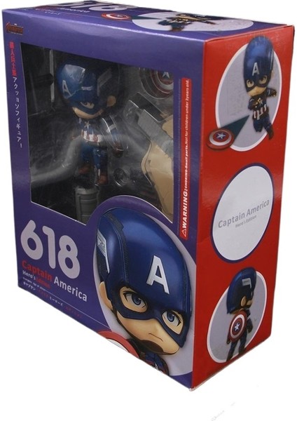 Avengers S Versiyonu Nendoroid 618 Kaptan Amerika Hareketli Figür Süsleme Modeli (Yurt Dışından)