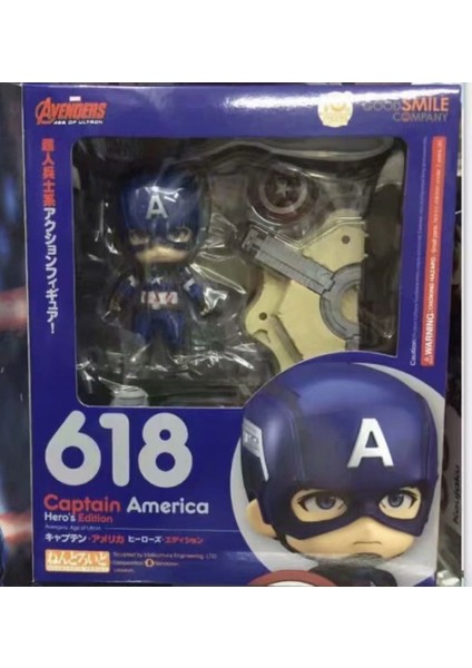 Avengers S Versiyonu Nendoroid 618 Kaptan Amerika Hareketli Figür Süsleme Modeli (Yurt Dışından)
