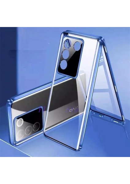 Vivo V27/V27 Pro Için Uygun Çift Taraflı Patlamaya Dayanıklı Kamera Magneto Metal Çerçeve Manyetik Cep Telefonu Koruyucu Kılıf (Yurt Dışından) fiyatları