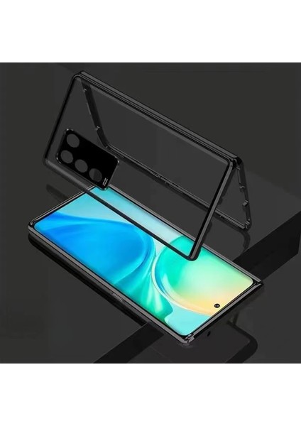 Vivo V27/V27 Pro Için Uygun Çift Taraflı Patlamaya Dayanıklı Kamera Magneto Metal Çerçeve Manyetik Cep Telefonu Koruyucu Kılıf (Yurt Dışından)