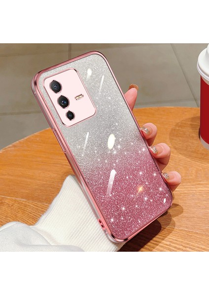 Vivo V23 Pro Şeffaf Elektroliz Köpüklü Toz Silikon Kılıf Için Uygundur (Yurt Dışından)
