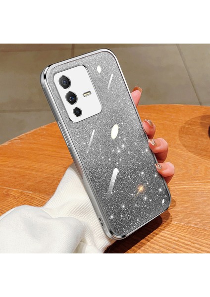 Vivo V23 Pro Şeffaf Elektroliz Köpüklü Toz Silikon Kılıf Için Uygundur (Yurt Dışından)