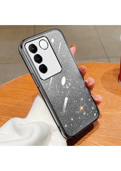 Vivo V27/V27 Pro Şeffaf Elektroliz Köpüklü Toz Silikon Kılıf Için Uygundur (Yurt Dışından)