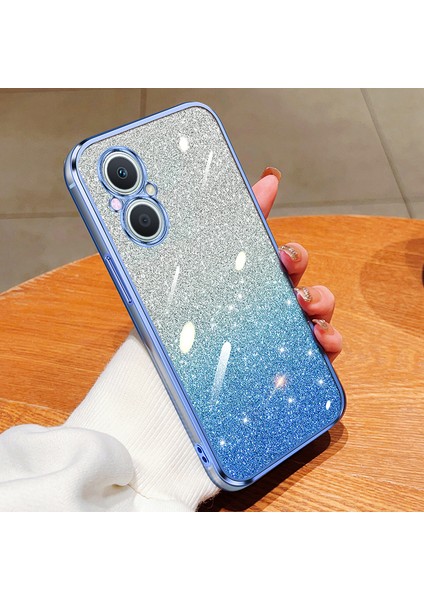 Oppo A96 Için Işıltılı Çıkartmalı Kaplama Telefon Kılıfları (Yurt Dışından)