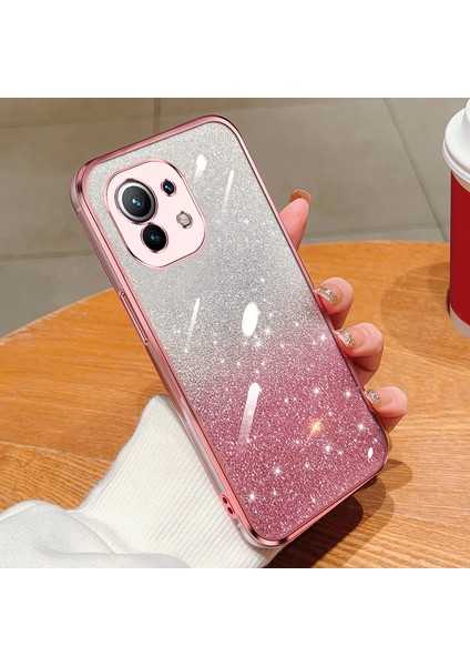 Xiaomi Mi 11 Lite Için Işıltılı Çıkartmalı Kaplama Telefon Kılıfları (Yurt Dışından)
