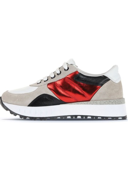 Bej Kırmızı Deri Kadın Spor Ayakkabı 01WA8501 modelleri