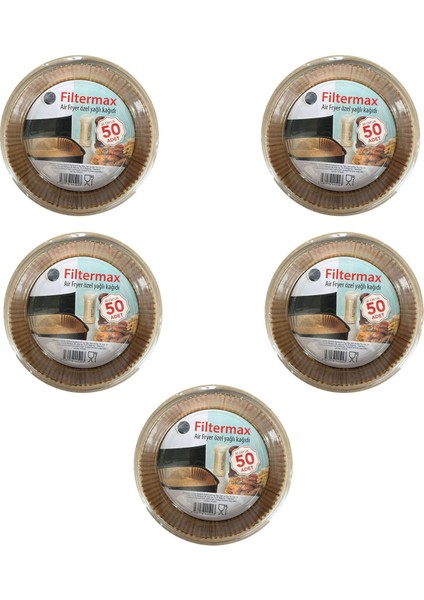 Yağlı Airfryer Fırın Fritöz Tepsi Pişirme Kızartma Kağıdı - Yuvarlak - 20 Cm. - 250 Adet