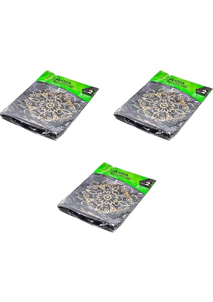 Baskılı Mini Blok Poşet Torba - No : 2 - 25X37 Cm. - Siyah - 100 Adetlik 3 Paket