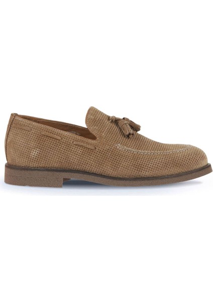 Taba Süet Baskılı Erkek Loafer 07MA22152282