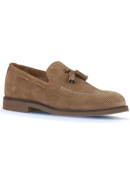 Taba Süet Baskılı Erkek Loafer 07MA22152282