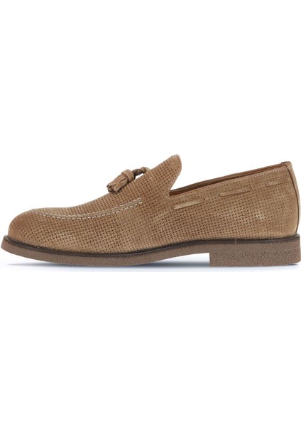 Taba Süet Baskılı Erkek Loafer 07MA22152282