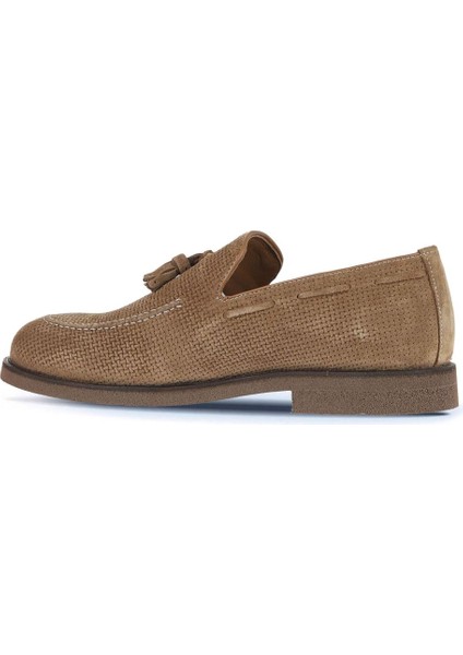 Taba Süet Baskılı Erkek Loafer 07MA22152282