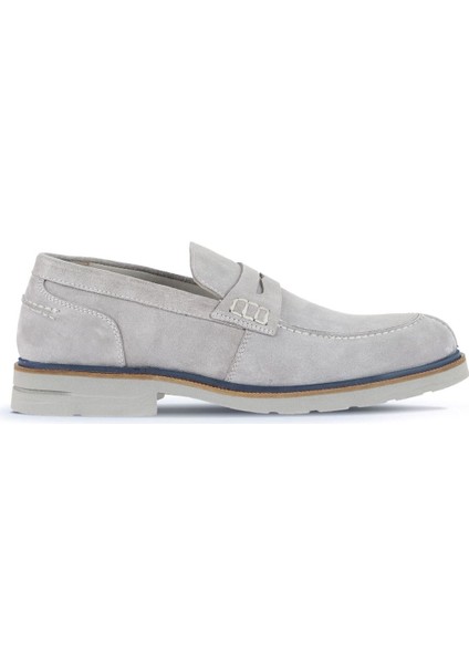 Gri Açık Süet Erkek Loafer 07MA22200309