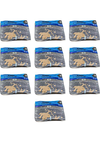 Baskılı Mini Blok Poşet Torba - No : 3 - 30X50 Cm. - Siyah - 100 Adetlik 10 Paket